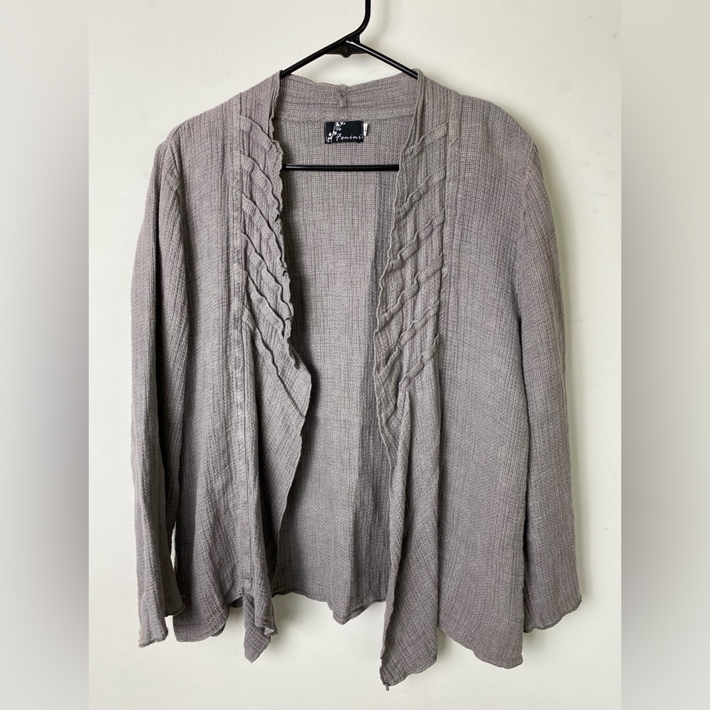 SALE Fenini Taupe Knit Cardigan size M